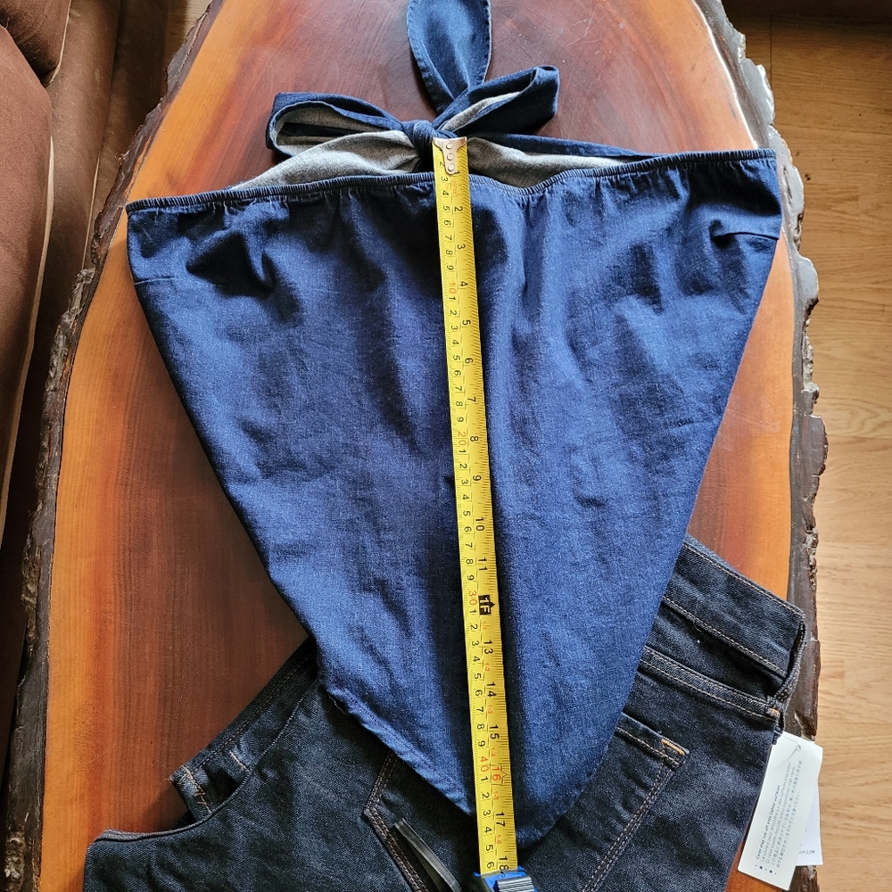 💥Lane Bryant Venezia Dark Denim Handkerchief Top w/Back Tie NWOT